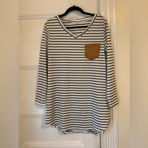 Shein Striped T-Shirt Dress